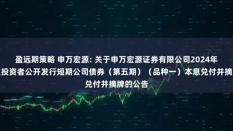 盈远期策略 申万宏源: 关于申万宏源证券有限公司2024年面向专业投资者公开发行短期公司债券（第五期）（品种一）本息兑付并摘牌的公告